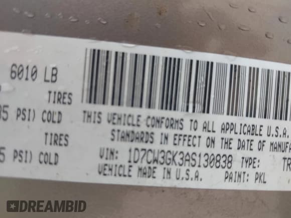 ✅ 2010 Dodge Dakota Bighorn/Lonestar • VIN: 1D7CW3GK3AS130838 • Lot: 42473115. Wystawiony na IAAI z przebiegiem 205 215 mil. Bezpłatny archiwum sprzedaży aukcyjnych z USA i szczegółowy raport historii pojazdu na DreamBid. Zdjęcie 9.