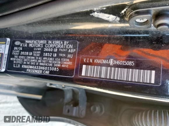 ✅ 2017 Kia Rio LX • VIN: KNADM4A33H6015085 • Lot: 86175415. Wystawiony na Copart z przebiegiem 170 273 mil. Bezpłatny archiwum sprzedaży aukcyjnych z USA i szczegółowy raport historii pojazdu na DreamBid. Zdjęcie 13.