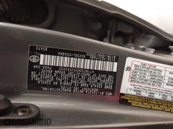 ✅ 2005 Toyota Camry LE • VIN: 4T1BE32K25U544022 • Lot: 43859864. Wystawiony na IAAI z przebiegiem 223 284 mil. Bezpłatny archiwum sprzedaży aukcyjnych z USA i szczegółowy raport historii pojazdu na DreamBid. Zdjęcie 9.