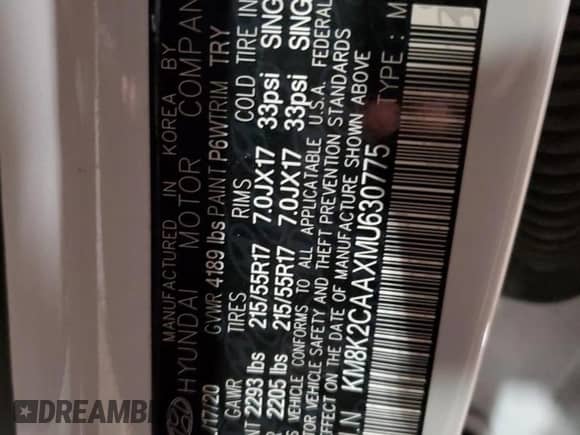 2021 Hyundai Kona SEL z VIN KM8K2CAAXMU630775, wystawiony jako Copart lot #64728335 z przebiegiem 46 632 mil mil oraz Szkoda całkowita • Salvage title. Historia ofert i sprzedaży dostępna na DreamBid. Obrazek 13.