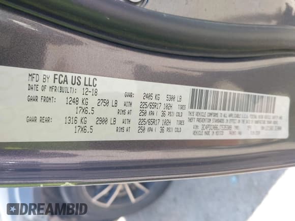 ✅ 2018 Dodge Journey SE • VIN: 3C4PDCAB6JT535309 • Lot: 43100516. Wystawiony na IAAI z przebiegiem 126 304 mil. Bezpłatny archiwum sprzedaży aukcyjnych z USA i szczegółowy raport historii pojazdu na DreamBid. Zdjęcie 9.
