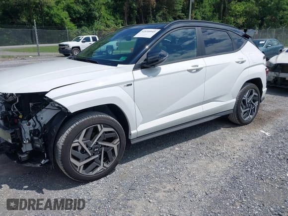 ✅ 2025 Hyundai Kona N Line • VIN: KM8HACA34SU273265 • Lot: 42694045. Listed on IAAI with 3,229 mi. Free auction sales archive from the USA and detailed vehicle history report at DreamBid. Image 2.