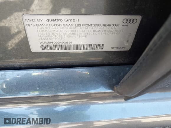 ✅ 2016 Audi S8 Plus • VIN: WUAJ5AFD2GN900596 • Lot: 42014762. Wystawiony na IAAI z przebiegiem Nie podano. Bezpłatny archiwum sprzedaży aukcyjnych z USA i szczegółowy raport historii pojazdu na DreamBid. Zdjęcie 9.