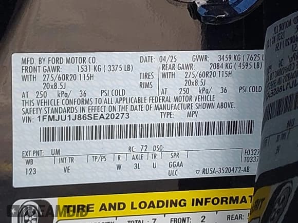 ✅ 2025 Ford Expedition Active • VIN: 1FMJU1J86SEA20273 • Лот: 43513464. Опубликован ранее на IAAI с пробегом 15 706 миль. Бесплатный доступ к архиву аукционных продаж из США и подробный отчёт об истории автомобиля на DreamBid. Изображение 9.