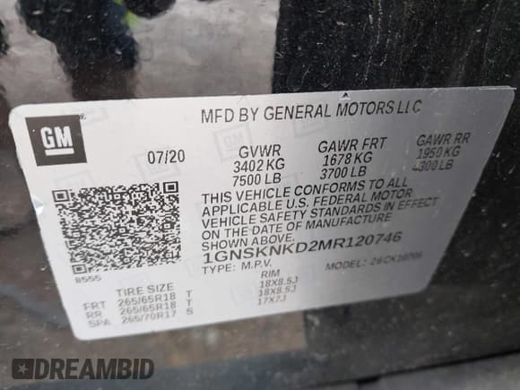 ✅ 2021 Chevrolet Tahoe LT • VIN: 1GNSKNKD2MR120746 • Lot: 42348341. Listed on IAAI with 85,070 mi. Free auction sales archive from the USA and detailed vehicle history report at DreamBid. Image 9.