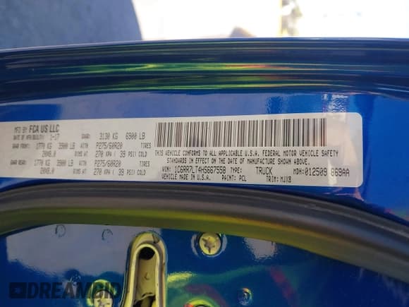 ✅ 2017 Ram 1500 Big Horn • VIN: 1C6RR7LT4HS667558 • Lot: 42689556. Listed on IAAI with 59,167 mi. Free auction sales archive from the USA and detailed vehicle history report at DreamBid. Image 9.