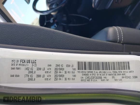 ✅ 2015 Dodge Durango Citadel • VIN: 1C4RDJEG9FC832998 • Lot: 43222671. Listed on IAAI with 140,889 mi. Free auction sales archive from the USA and detailed vehicle history report at DreamBid. Image 9.