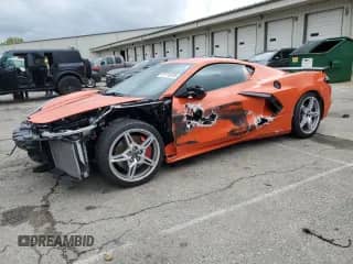 2025 Chevrolet Corvette 2LT с VIN 1G1YB2D46S5105551, выставлен на аукционе Copart как лот 81110345 с пробегом 8 412 миль миль и Списание • Salvage title. История ставок и продаж доступна на DreamBid. Изображение 1.