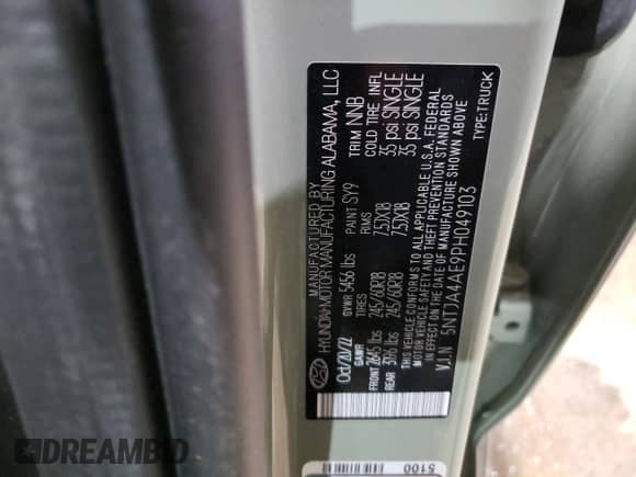 2023 Hyundai Santa Cruz SE z VIN 5NTJA4AE9PH049103, wystawiony jako Copart lot #42379435 z przebiegiem 27 793 mil mil oraz Szkoda całkowita • Salvage title. Historia ofert i sprzedaży dostępna na DreamBid. Obrazek 12.