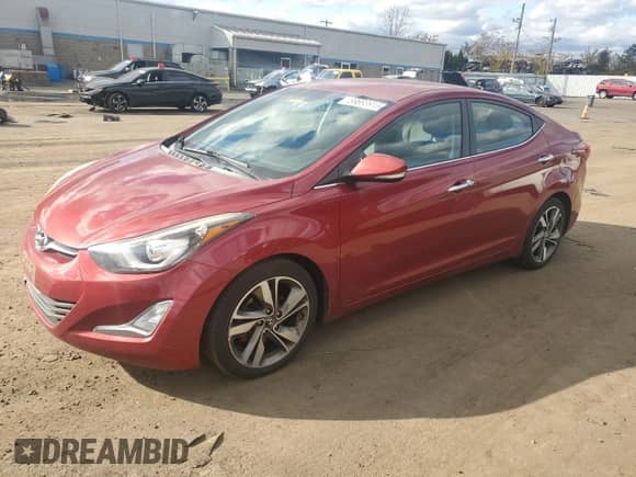 2016 Hyundai Elantra SE with VIN 5NPDH4AE9GH765023, listed as a Copart auction lot 89693915 with 95,505 mi miles and Salvage title. Bid and sale history available at DreamBid. Image 1.