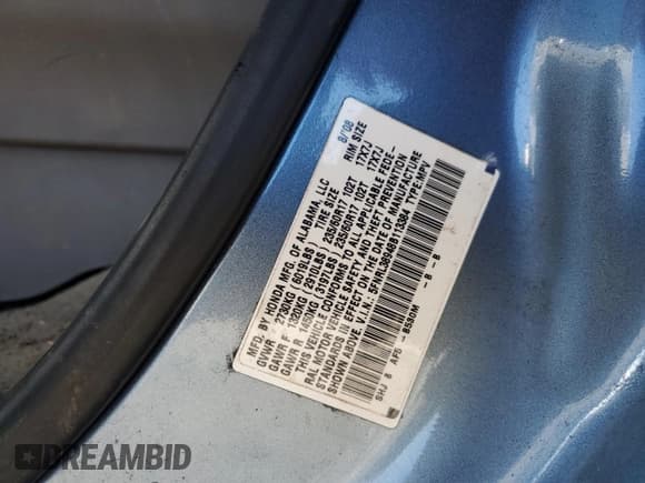 ✅ 2008 Honda Odyssey Touring • VIN: 5FNRL38948B113384 • Лот: 46405045. Опубликован ранее на Copart с пробегом 179 520 миль. Бесплатный доступ к архиву аукционных продаж из США и подробный отчёт об истории автомобиля на DreamBid. Изображение 15.