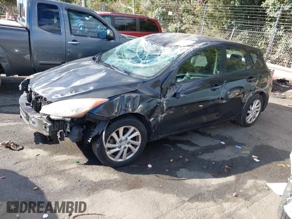 ✅ 2012 Mazda 3 i Touring • VIN: JM1BL1L77C1610572 • Lot: 43644709. Listed on IAAI with 156,264 mi. Free auction sales archive from the USA and detailed vehicle history report at DreamBid. Image 2.