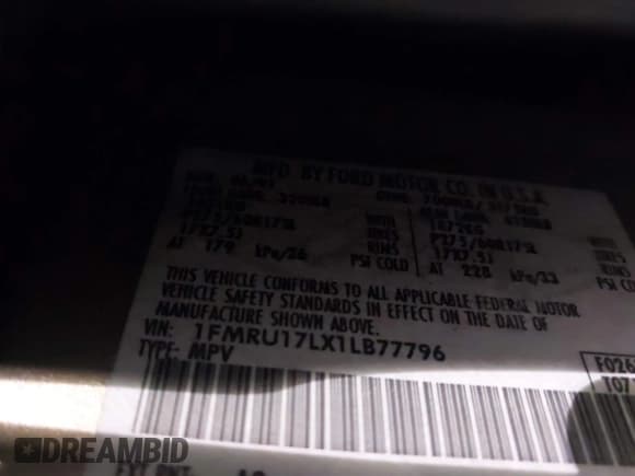 ✅ 2001 Ford Expedition Eddie Bauer • VIN: 1FMRU17LX1LB77796 • Лот: 43764779. Опубликован ранее на IAAI с пробегом 287 719 миль. Бесплатный доступ к архиву аукционных продаж из США и подробный отчёт об истории автомобиля на DreamBid. Изображение 9.