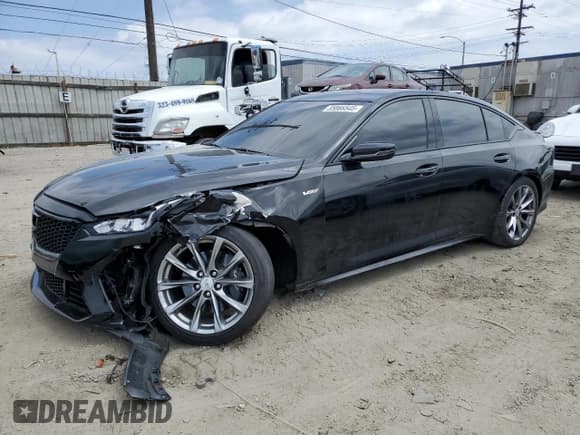 ✅ 2023 Cadillac CT5-V • VIN: 1G6DR5RW8P0109797 • Lot: 55066545. Wystawiony na Copart z przebiegiem 44 453 mil. Bezpłatny archiwum sprzedaży aukcyjnych z USA i szczegółowy raport historii pojazdu na DreamBid. Zdjęcie 1.
