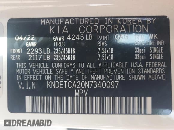 ✅ 2022 Kia Seltos SX • VIN: KNDETCA20N7340097 • Lot: 70706185. Wystawiony na Copart z przebiegiem 39 708 mil. Bezpłatny archiwum sprzedaży aukcyjnych z USA i szczegółowy raport historii pojazdu na DreamBid. Zdjęcie 13.