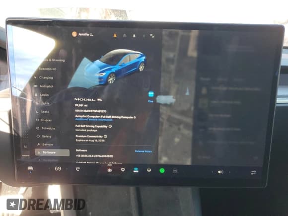 ✅ 2022 Tesla Model S • VIN: 5YJSA1E57NF491370 • Лот: 89822765. Опубликован ранее на Copart с пробегом 20 991 миль. Бесплатный доступ к архиву аукционных продаж из США и подробный отчёт об истории автомобиля на DreamBid. Изображение 9.