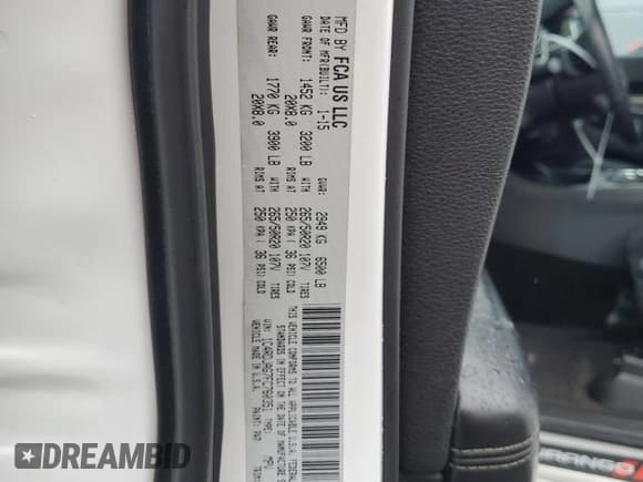 ✅ 2015 Dodge Durango SXT • VIN: 1C4RDJAG7FC760351 • Lot: 55471535. Listed on Copart with 121,757 mi. Free auction sales archive from the USA and detailed vehicle history report at DreamBid. Image 13.