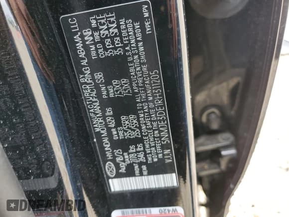 ✅ 2024 Hyundai Tucson Limited • VIN: 5NMJE3DE1RH311205 • Lot: 55331264. Wystawiony na Copart z przebiegiem 4 807 mil. Bezpłatny archiwum sprzedaży aukcyjnych z USA i szczegółowy raport historii pojazdu na DreamBid. Zdjęcie 15.