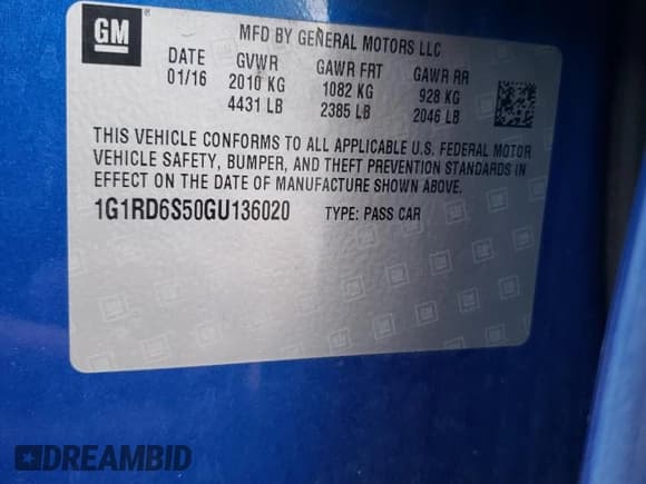 ✅ 2016 Chevrolet Volt Premier • VIN: 1G1RD6S50GU136020 • Lot: 75499164. Wystawiony na Copart z przebiegiem 225 865 mil. Bezpłatny archiwum sprzedaży aukcyjnych z USA i szczegółowy raport historii pojazdu na DreamBid. Zdjęcie 12.