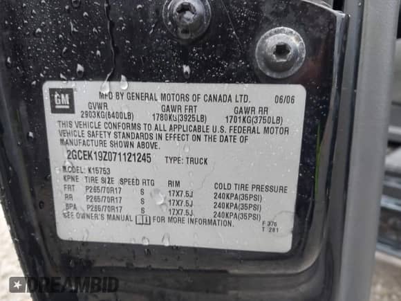 2007 Chevrolet Silverado 1500 с VIN 2GCEK19Z071121245, выставлен на аукционе IAAI как лот 43574939 с пробегом 155 775 миль миль и . История ставок и продаж доступна на DreamBid. Изображение 9.