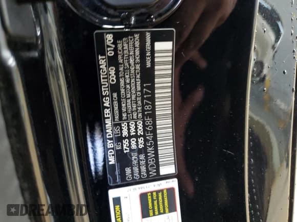 ✅ 2008 Mercedes-Benz SLK 280 • VIN: WDBWK54F68F187171 • Lot: 89631355. Listed on Copart with 123,944 mi. Free auction sales archive from the USA and detailed vehicle history report at DreamBid. Image 12.