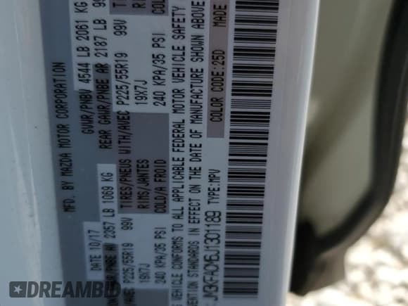 ✅ 2018 Mazda CX-5 Touring • VIN: JM3KFACM6J1301189 • Lot: 58255024. Wystawiony na Copart z przebiegiem 85 052 mil. Bezpłatny archiwum sprzedaży aukcyjnych z USA i szczegółowy raport historii pojazdu na DreamBid. Zdjęcie 13.