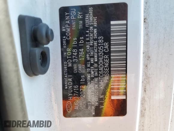 ✅ 2017 Hyundai Veloster Value Edition • VIN: KMHTC6AD0HU305183 • Lot: 46376395. Wystawiony na Copart z przebiegiem 151 843 mil. Bezpłatny archiwum sprzedaży aukcyjnych z USA i szczegółowy raport historii pojazdu na DreamBid. Zdjęcie 12.