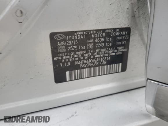 ✅ 2016 Hyundai Azera Limited • VIN: KMHFH4JG6GA518314 • Лот: 53917085. Опубликован ранее на Copart с пробегом 192 713 миль. Бесплатный доступ к архиву аукционных продаж из США и подробный отчёт об истории автомобиля на DreamBid. Изображение 12.