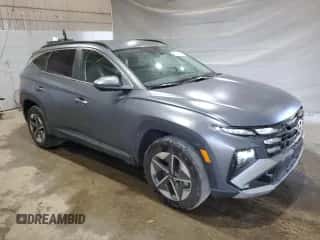 2025 Hyundai Tucson SEL with VIN 5NMJBCDE9SH477146, listed as a Copart auction lot 68114885 with 6,821 mi miles and Salvage title. Bid and sale history available at DreamBid. Image 4.