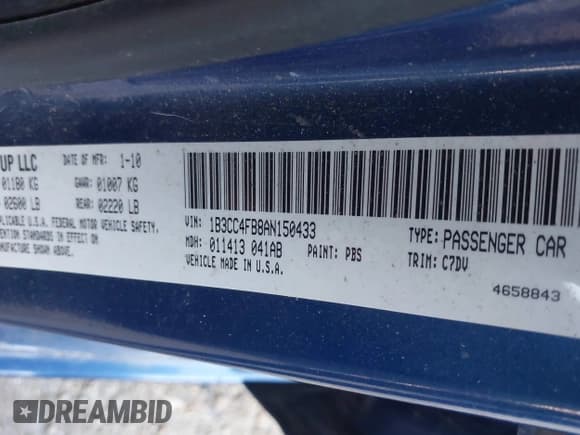 ✅ 2010 Dodge Avenger SXT • VIN: 1B3CC4FB8AN150433 • Lot: 43670782. Listed on IAAI with 211,767 mi. Free auction sales archive from the USA and detailed vehicle history report at DreamBid. Image 9.