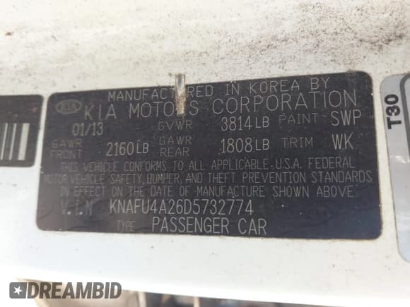 ✅ 2013 Kia Forte EX • VIN: KNAFU4A26D5732774 • Lot: 43471441. Wystawiony na IAAI z przebiegiem 220 362 mil. Bezpłatny archiwum sprzedaży aukcyjnych z USA i szczegółowy raport historii pojazdu na DreamBid. Zdjęcie 9.