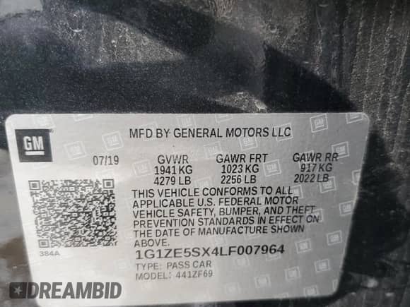 2020 Chevrolet Malibu Premier z VIN 1G1ZE5SX4LF007964, wystawiony jako Copart lot #69459625 z przebiegiem 157 427 mil mil oraz Czysty tytuł • Clean title. Historia ofert i sprzedaży dostępna na DreamBid. Obrazek 12.