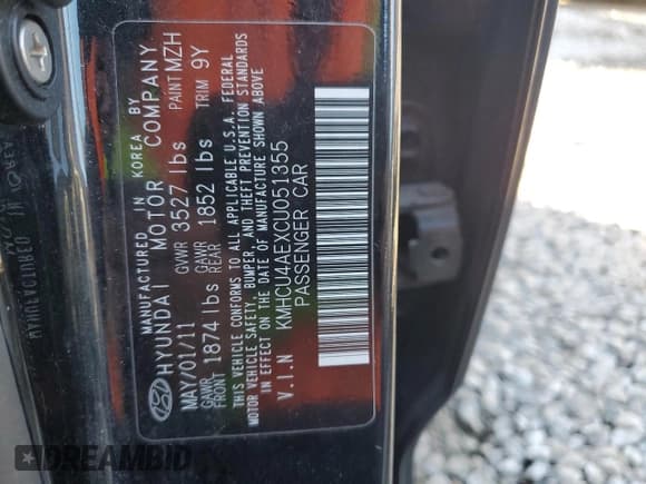 ✅ 2012 Hyundai Accent GLS • VIN: KMHCU4AEXCU051355 • Лот: 79672914. Опубликован ранее на Copart с пробегом 117 347 миль. Бесплатный доступ к архиву аукционных продаж из США и подробный отчёт об истории автомобиля на DreamBid. Изображение 13.