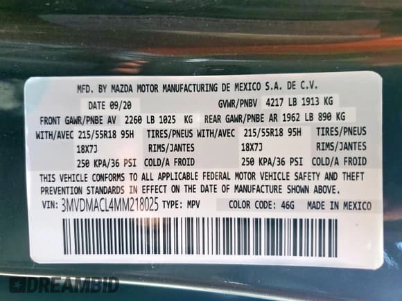 ✅ 2021 Mazda CX-30 Preferred • VIN: 3MVDMACL4MM218025 • Lot: 93432155. Wystawiony na Copart z przebiegiem 79 238 mil. Bezpłatny archiwum sprzedaży aukcyjnych z USA i szczegółowy raport historii pojazdu na DreamBid. Zdjęcie 13.