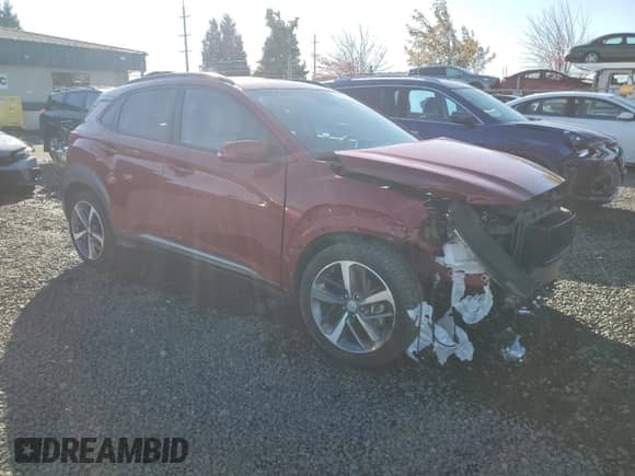 2021 Hyundai Kona Ultimate with VIN KM8K5CA50MU731155, listed as a Copart auction lot 86263755 with 47,277 mi miles and Salvage title. Bid and sale history available at DreamBid. Image 4.