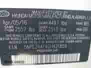 2016 Hyundai Sonata SE with VIN 5NPE24AFXGH421859, listed as a IAAI auction lot 43198351 with 68,275 mi miles and . Bid and sale history available at DreamBid. Image 9.