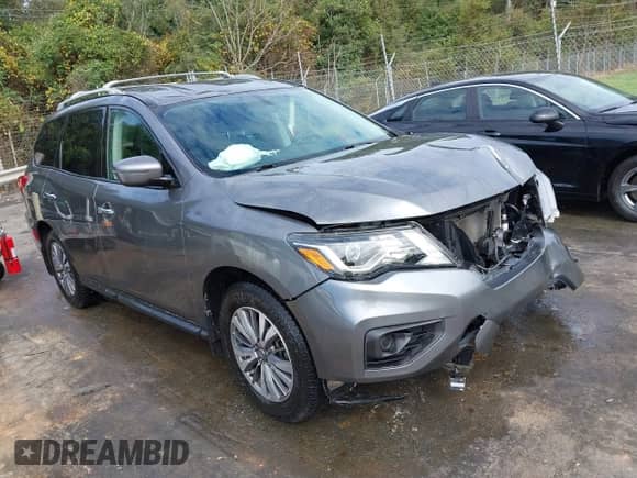 2020 Nissan Pathfinder S with VIN 5N1DR2AN0LC621072, listed as a IAAI auction lot 43412514 with 105,082 mi miles and . Bid and sale history available at DreamBid. Image 1.