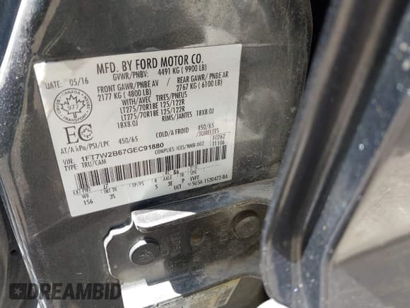 ✅ 2016 Ford F-250 Lariat • VIN: 1FT7W2B67GEC91880 • Lot: 42614383. Listed on IAAI with 248,879 mi. Free auction sales archive from the USA and detailed vehicle history report at DreamBid. Image 9.