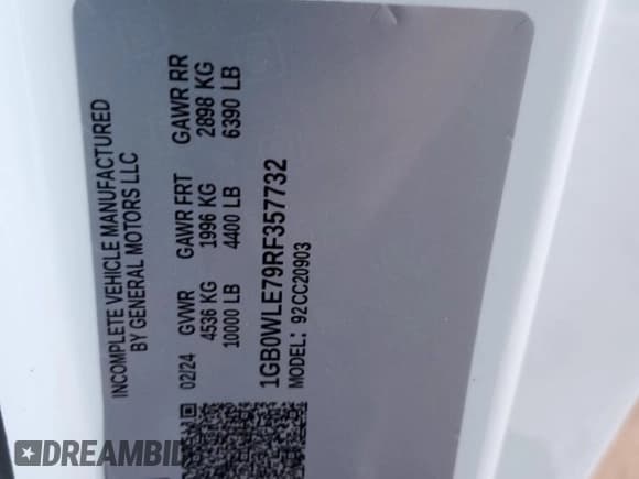 ✅ 2024 Chevrolet Silverado 1500 • VIN: 1GB0WLE79RF357732 • Лот: 89190405. Опубликован ранее на Copart с пробегом 1 511 миль. Бесплатный доступ к архиву аукционных продаж из США и подробный отчёт об истории автомобиля на DreamBid. Изображение 12.