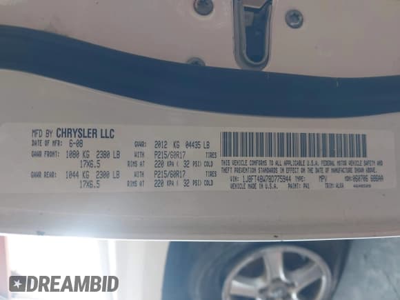 ✅ 2008 Jeep Patriot Limited • VIN: 1J8FT48W78D775944 • Lot: 42565513. Listed on IAAI with 136,303 mi. Free auction sales archive from the USA and detailed vehicle history report at DreamBid. Image 9.