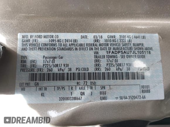 ✅ 2018 Ford C-Max SE • VIN: 1FADP5AU7JL105118 • Lot: 42085019. Wystawiony na IAAI z przebiegiem 71 019 mil. Bezpłatny archiwum sprzedaży aukcyjnych z USA i szczegółowy raport historii pojazdu na DreamBid. Zdjęcie 9.