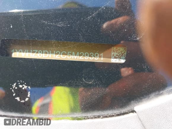 ✅ 2012 Mazda 6 i Touring • VIN: 1YVHZ8DH2C5M29391 • Lot: 42846818. Listed on IAAI with 242,920 mi. Free auction sales archive from the USA and detailed vehicle history report at DreamBid. Image 9.