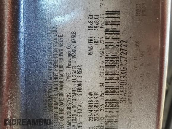 ✅ 2016 Ford Fusion SE • VIN: 3FA6P0T9XGR372722 • Лот: 84205035. Опубликован ранее на Copart с пробегом 135 742 миль. Бесплатный доступ к архиву аукционных продаж из США и подробный отчёт об истории автомобиля на DreamBid. Изображение 12.