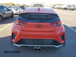 2019 Hyundai Veloster Turbo with VIN KMHTH6AB2KU015941, listed as a Copart auction lot 90487525 with 104,000 mi miles and Clean title. Bid and sale history available at DreamBid. Image 6.