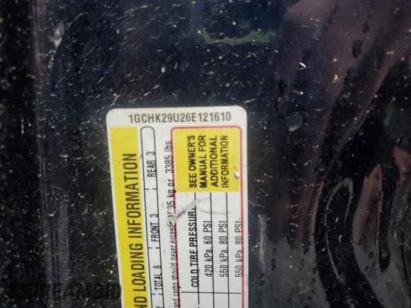 ✅ 2006 Chevrolet Silverado 2500HD Work Truck • VIN: 1GCHK29U26E121610 • Lot: 51782575. Wystawiony na Copart z przebiegiem Nie podano. Bezpłatny archiwum sprzedaży aukcyjnych z USA i szczegółowy raport historii pojazdu na DreamBid. Zdjęcie 12.