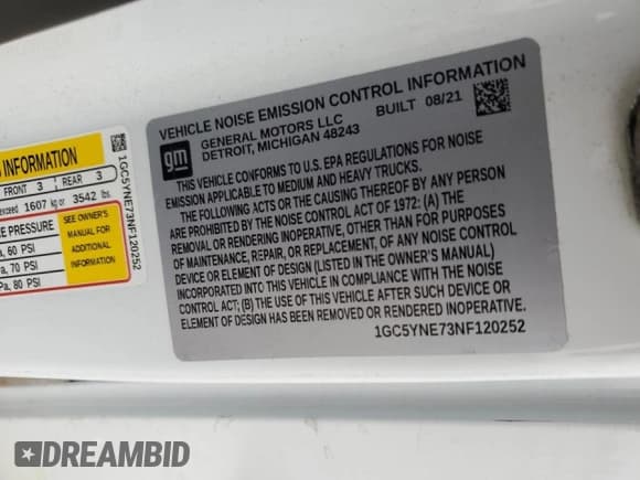✅ 2022 Chevrolet Silverado 2500HD LT • VIN: 1GC5YNE73NF120252 • Лот: 65942455. Опубликован ранее на Copart с пробегом 49 202 миль. Бесплатный доступ к архиву аукционных продаж из США и подробный отчёт об истории автомобиля на DreamBid. Изображение 13.