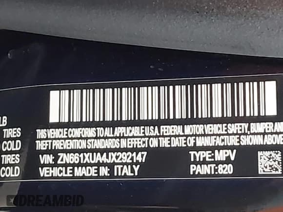 ✅ 2018 Maserati Levante • VIN: ZN661XUA4JX292147 • Лот: 41248379. Опубликован ранее на IAAI с пробегом 72 740 миль. Бесплатный доступ к архиву аукционных продаж из США и подробный отчёт об истории автомобиля на DreamBid. Изображение 9.