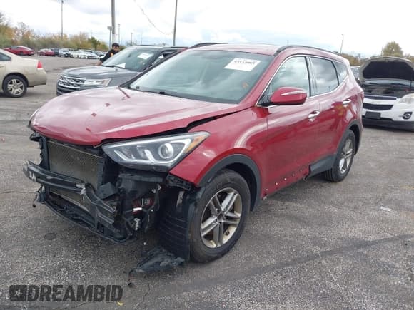 ✅ 2018 Hyundai Santa Fe 2.4L • VIN: 5XYZU3LB4JG500071 • Lot: 43533985. Listed on IAAI with 111,303 mi. Free auction sales archive from the USA and detailed vehicle history report at DreamBid. Image 18.