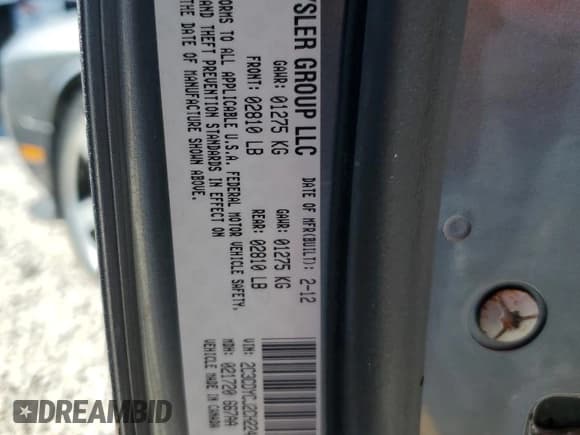 ✅ 2012 Dodge Challenger SRT-8 392 • VIN: 2C3CDYCJ2CH224850 • Lot: 79885004. Wystawiony na Copart z przebiegiem Nie podano. Bezpłatny archiwum sprzedaży aukcyjnych z USA i szczegółowy raport historii pojazdu na DreamBid. Zdjęcie 12.