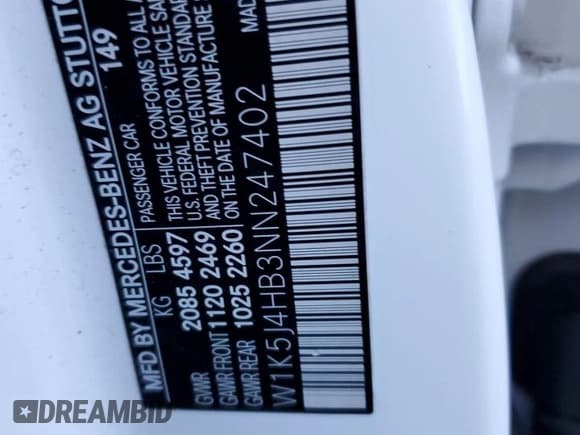 ✅ 2022 Mercedes-Benz CLA 250 • VIN: W1K5J4HB3NN247402 • Lot: 85193254. Wystawiony na Copart z przebiegiem 62 798 mil. Bezpłatny archiwum sprzedaży aukcyjnych z USA i szczegółowy raport historii pojazdu na DreamBid. Zdjęcie 12.